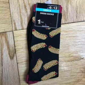 Fun Hot Dog Novelty Dress Socks 6-12